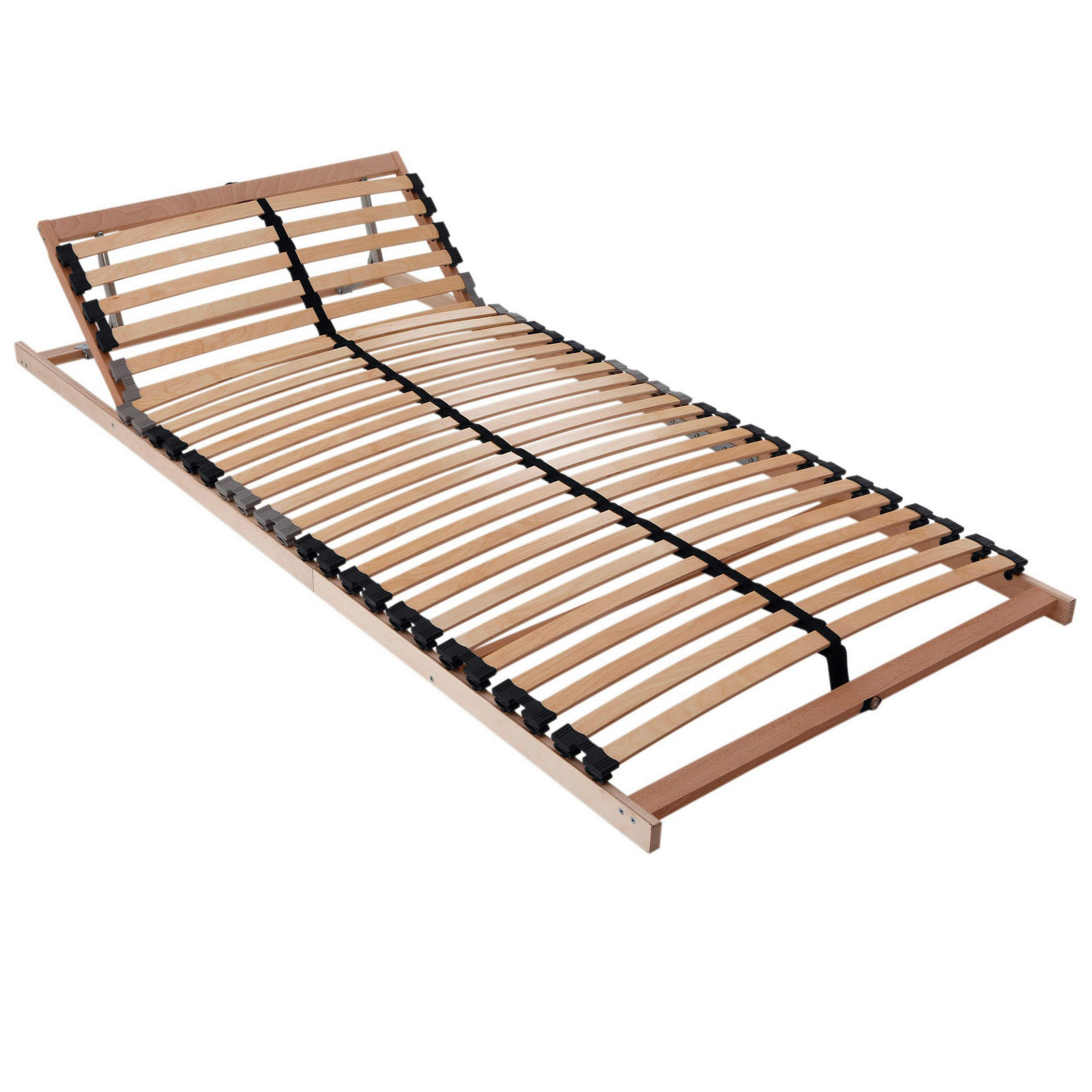 LATTENROST 90/200 cm, Kopfteil verstellbar, Birke, Buche  - Naturfarben, Basics, Holz (90/200cm) - Boxxx