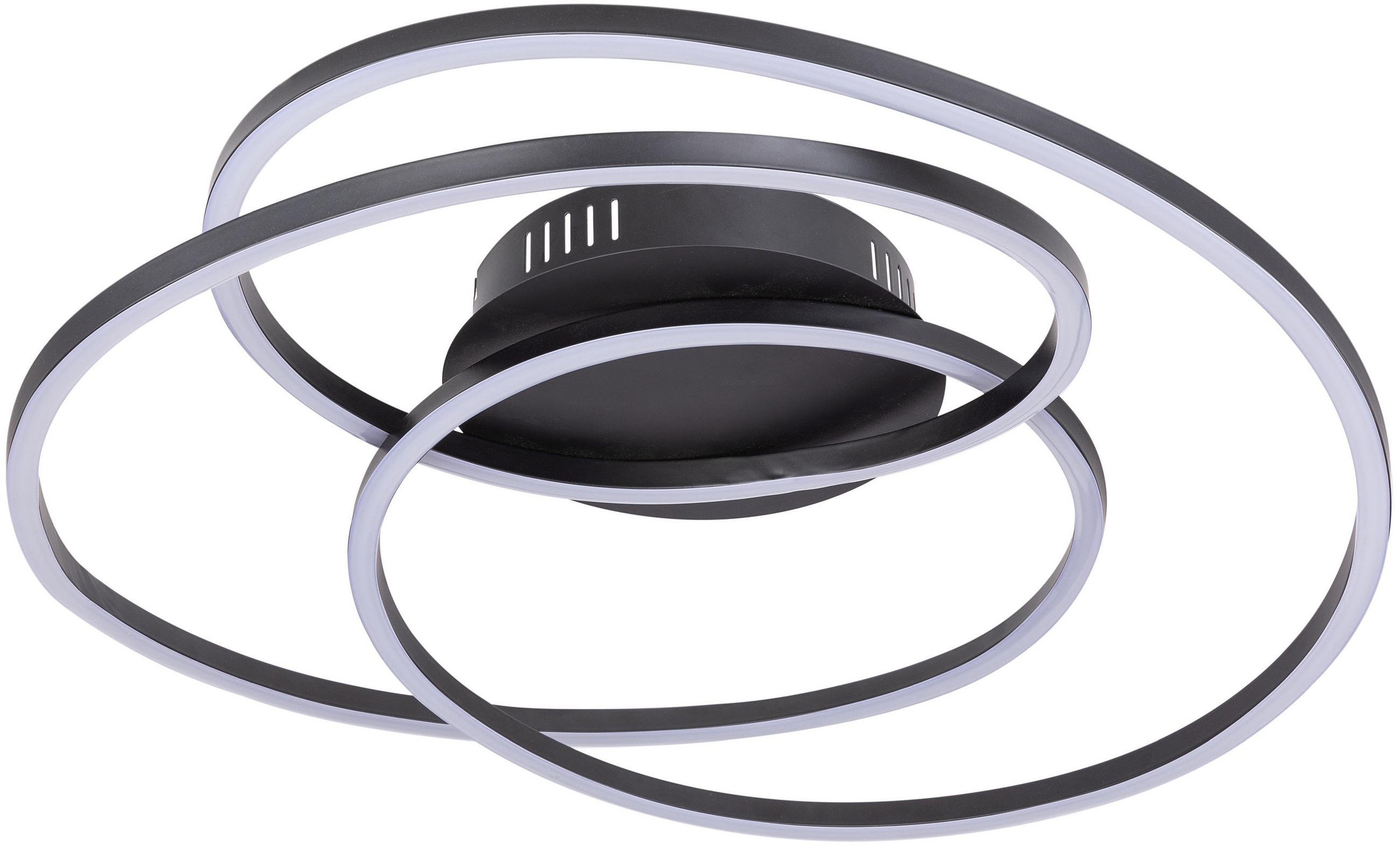 LED STROPNÉ SVIETIDLO, 55/8,5 cm - čierna, Design, kov (55/8,5cm) - Novel