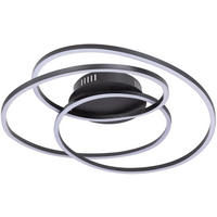 LED MENNYEZETI LÁMPA - fekete, Trend, fém (55/8,5cm) - Novel