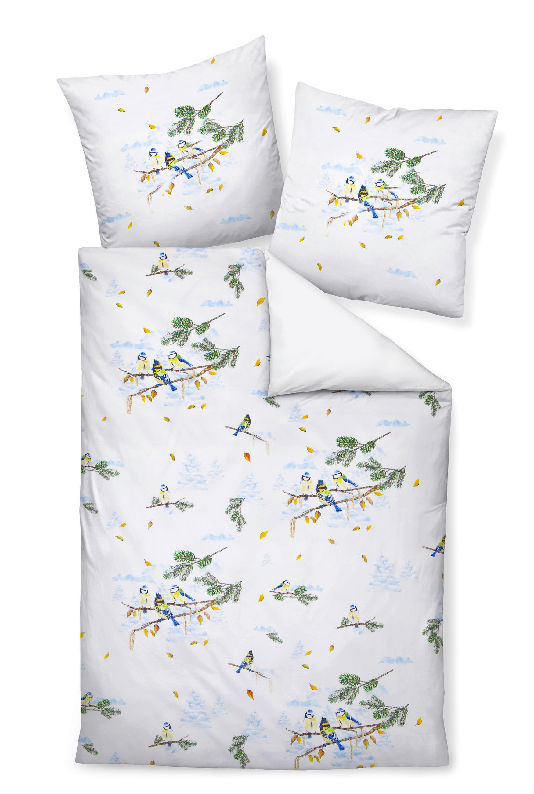 WENDEBETTWÄSCHE Modern Art Makosatin 135/200 cm  - Blau/Gelb, Basics, Textil (135/200cm) - Janine
