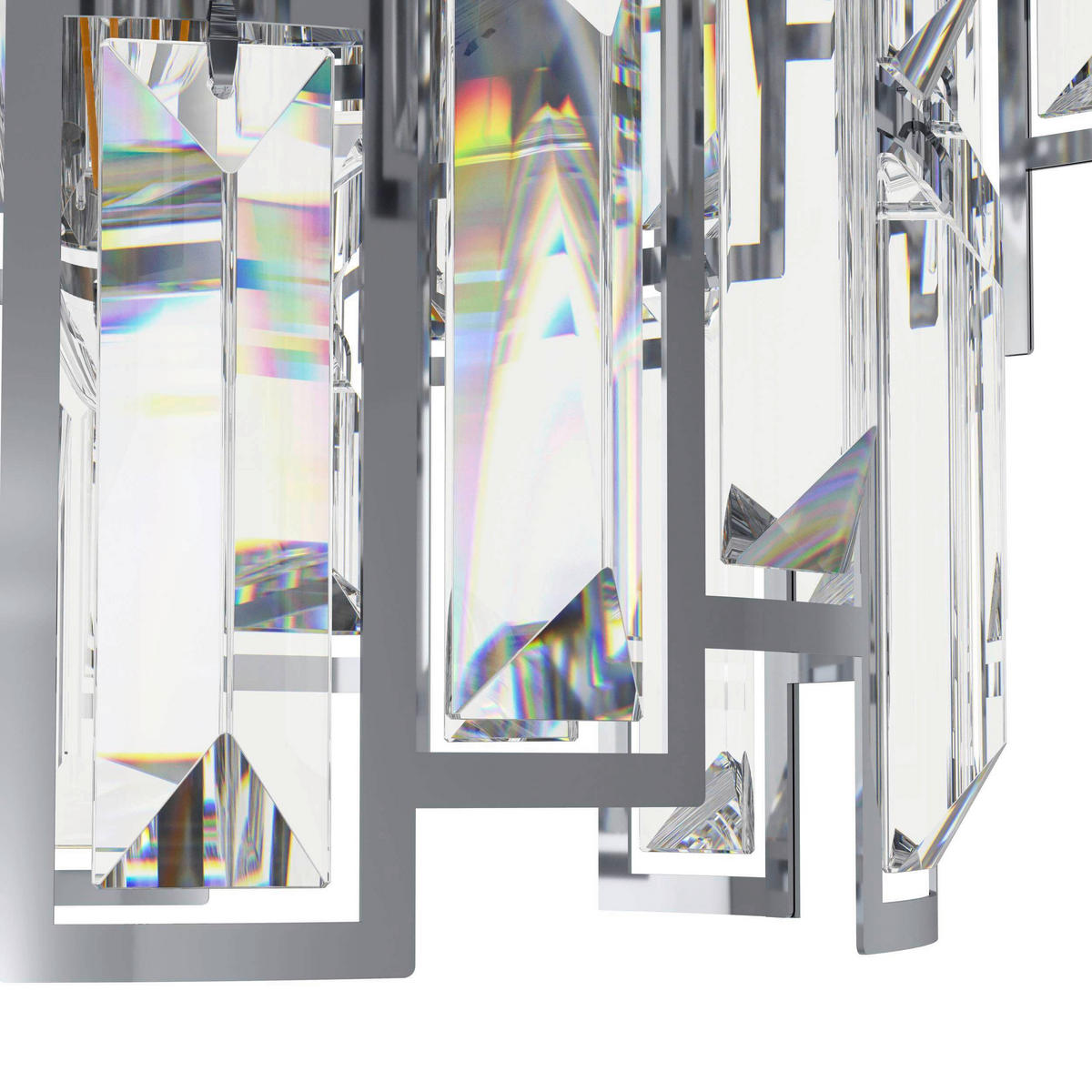 HÄNGELEUCHTE 78/150 cm  - Chromfarben, KONVENTIONELL, Glas/Metall (78/150cm) - Eglo