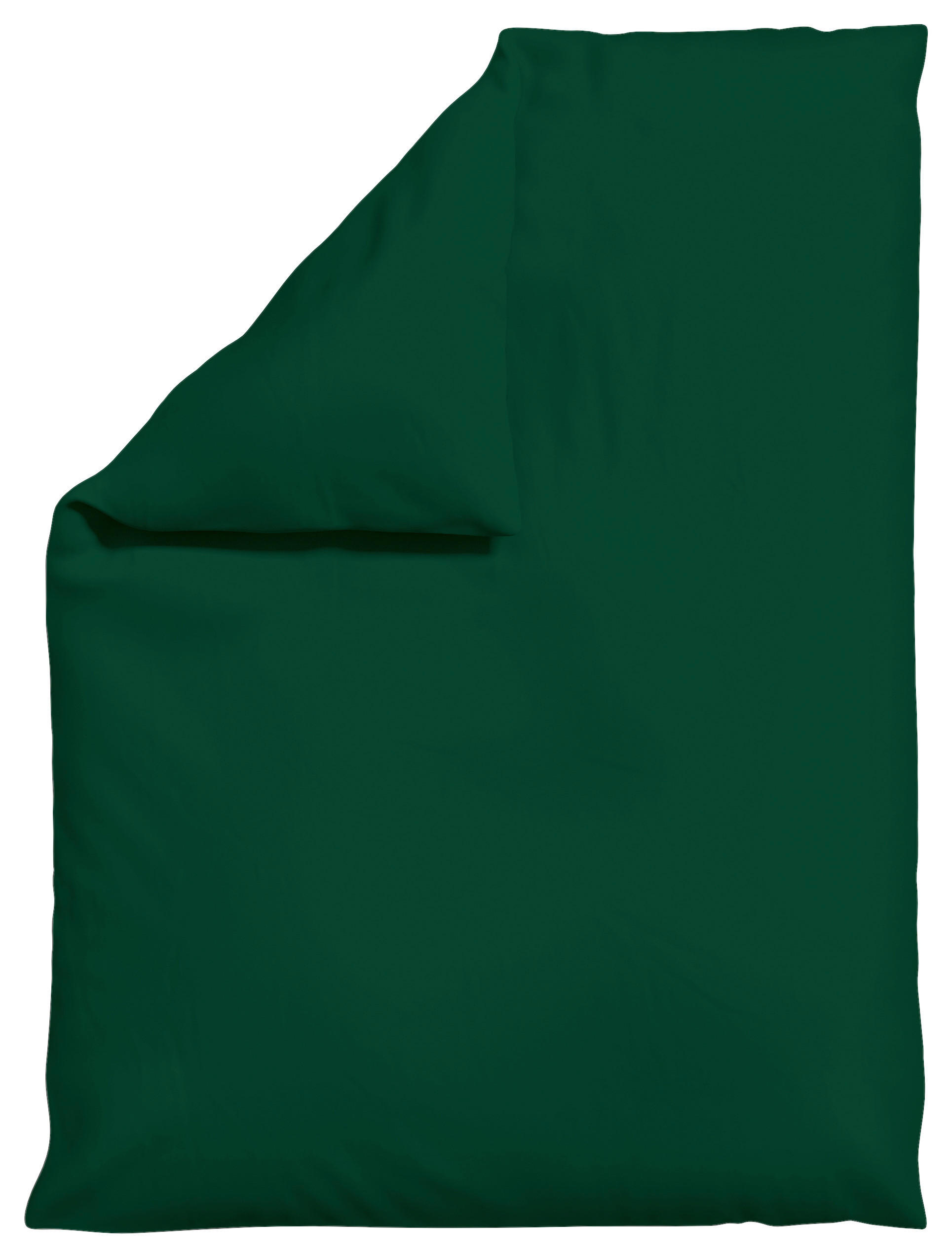 BETTDECKENBEZUG KNITTED JERSEY Jersey 155/220 cm  - Dunkelgrün, Basics, Textil (155/220cm) - Schlafgut