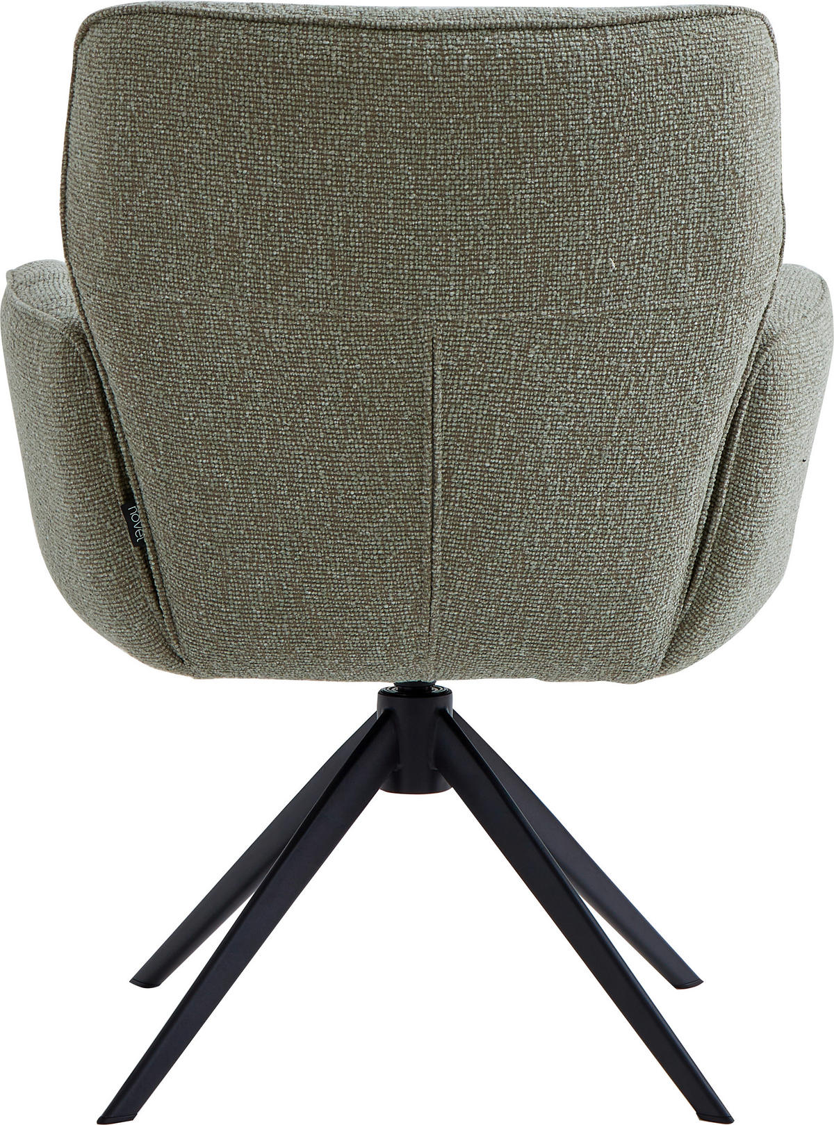 ARMLEHNSTUHL  in Eisen Leinenoptik  - Schwarz/Grün, Design, Textil/Metall (67/86/68cm) - Novel