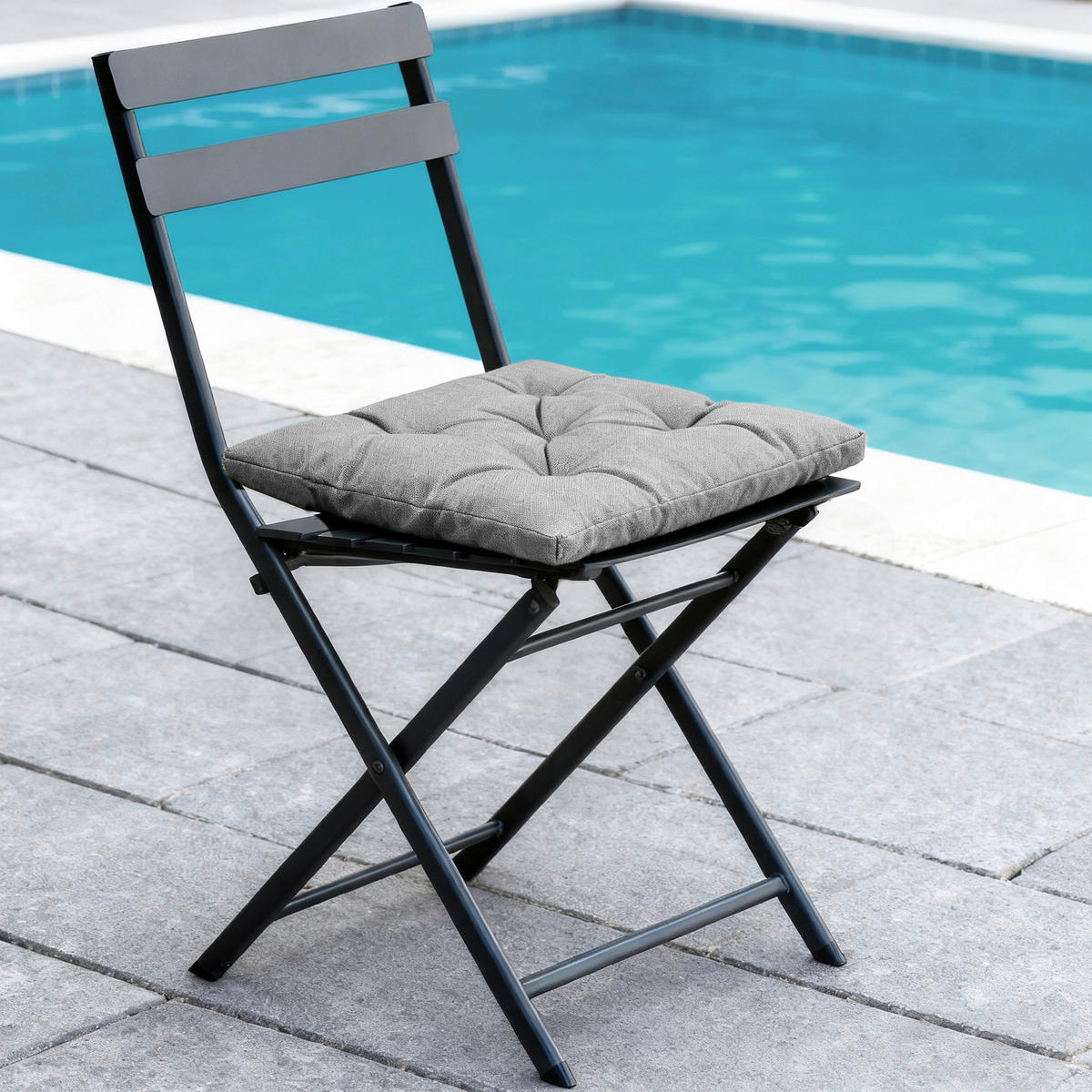 BOXKISSEN  40/40 cm   - Grau, Konventionell, Textil (40/40cm) - Esposa