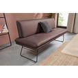 SITZBANK in Metall, Textil Schwarz, Dunkelbraun  - Dunkelbraun/Schwarz, Design, Textil/Metall (195/87/65cm) - Dieter Knoll