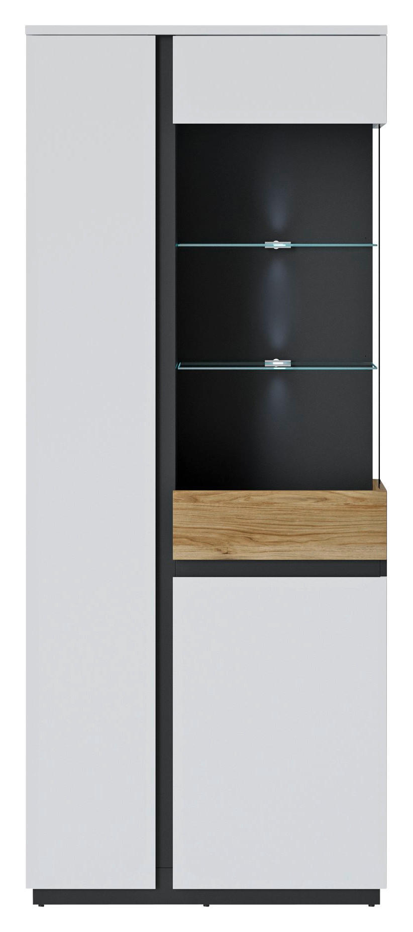 Vitrine Novena Alpinweiß B: 84 Cm