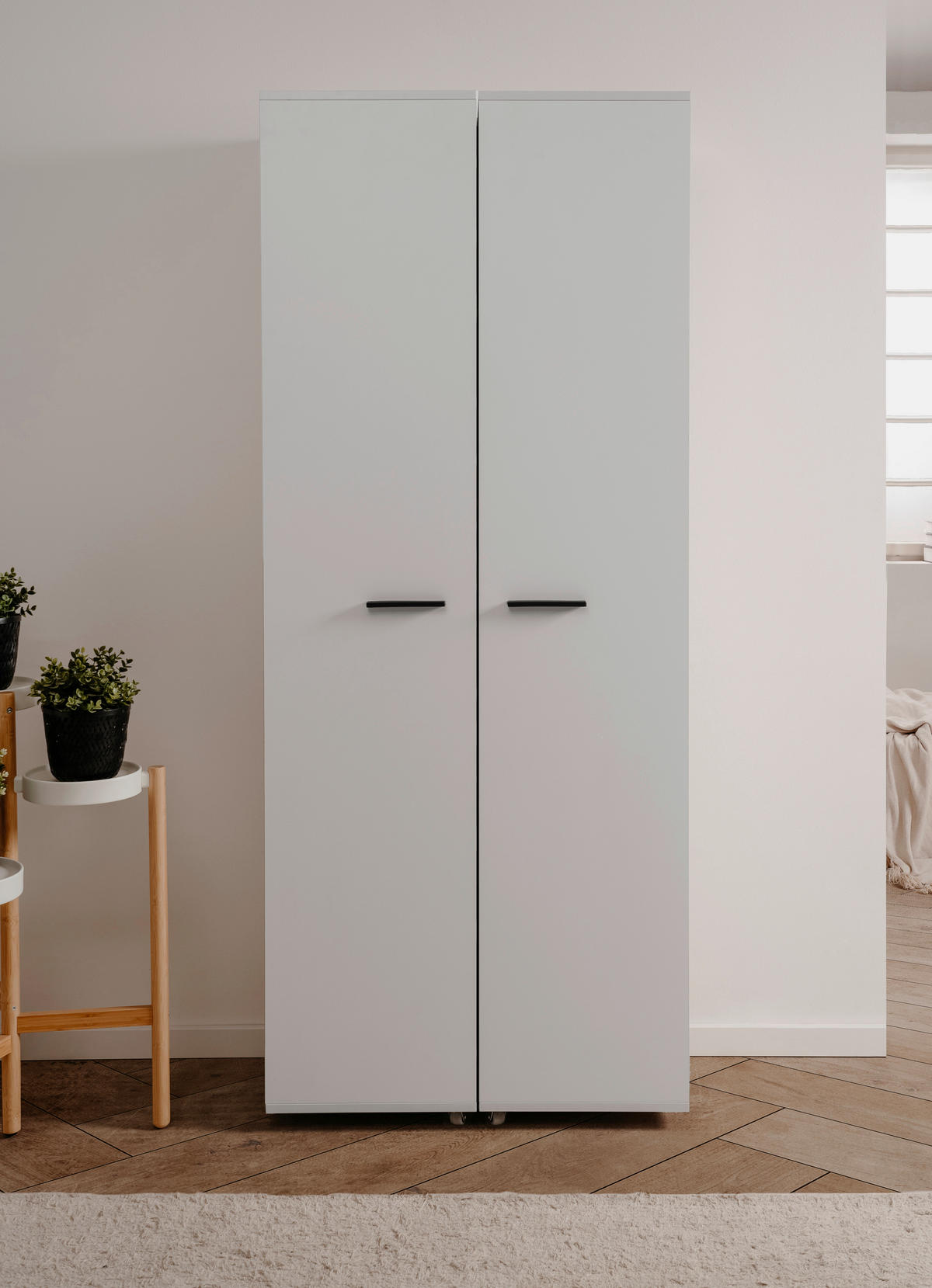 SCHUHSCHRANK - Schwarz/Weiß, MODERN, Holzwerkstoff/Kunststoff (74/181,5/34cm) - Xora