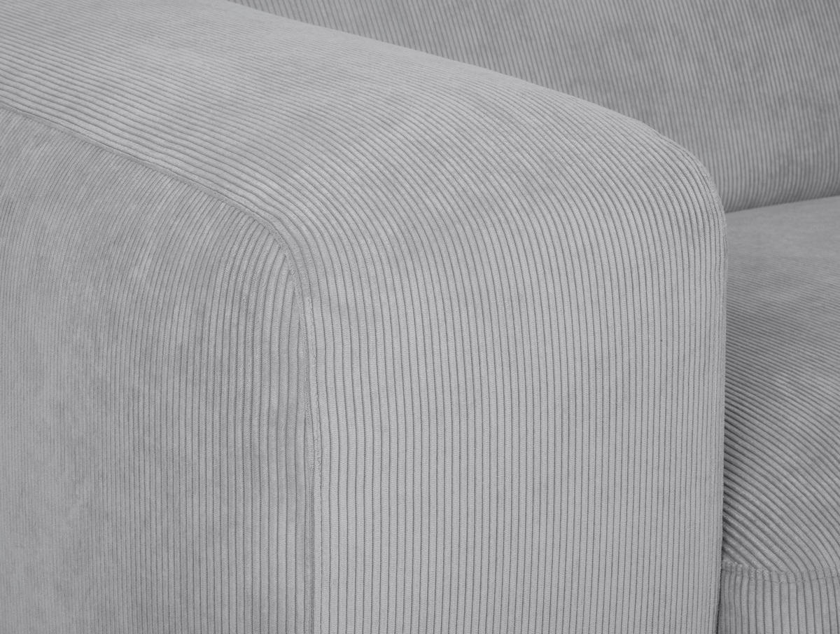 HÖRNSOFFA i manchester ljusgrå  - ljusgrå/svart, Design, textil/plast (252/170cm) - MID.YOU