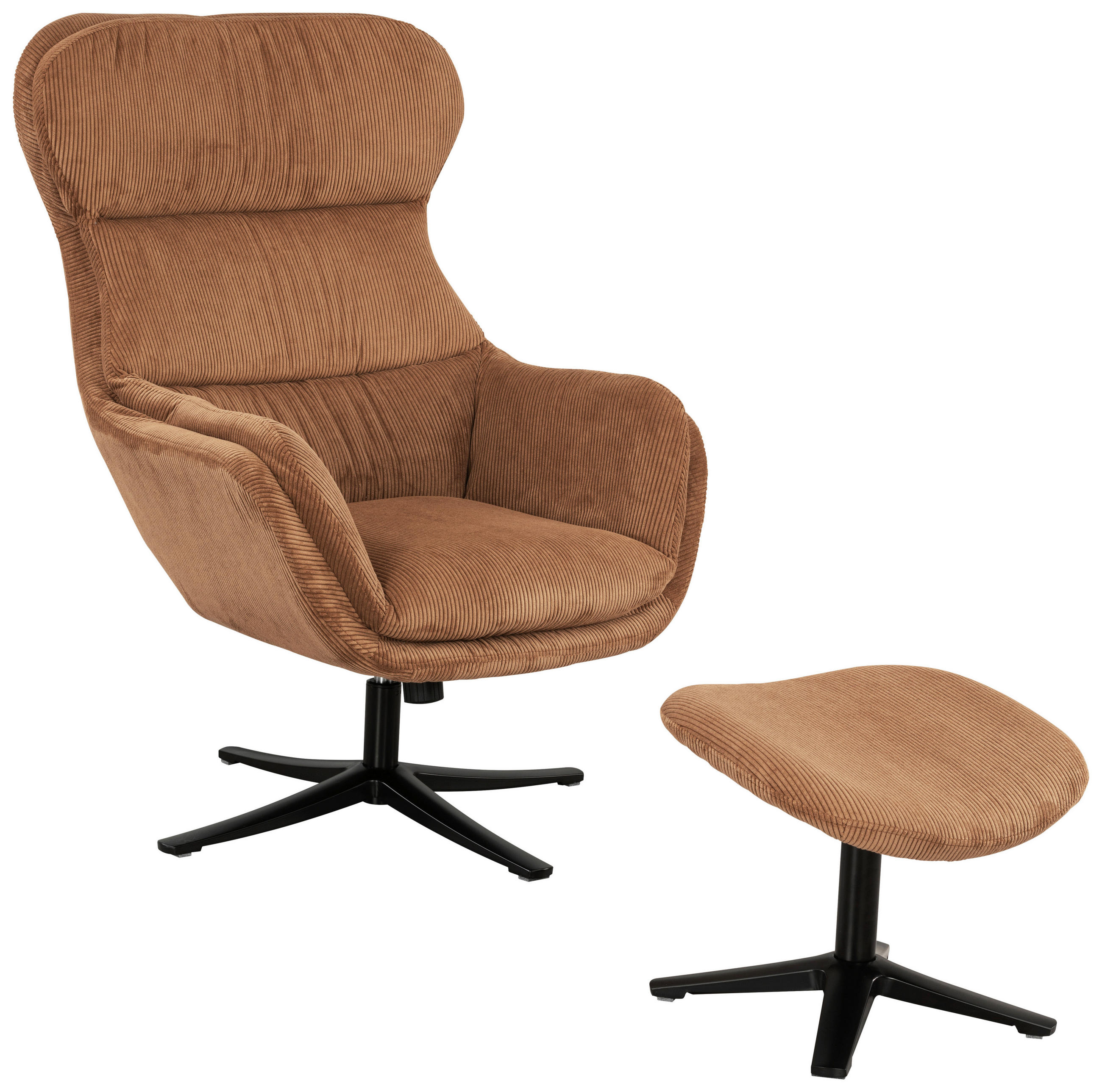 Livetastic KŘESLO S PODNOŽKOU, textil, měděné barvy