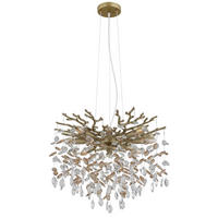 HÄNGELEUCHTE Queena 60/120 cm  - Klar/Goldfarben, Design, Glas/Metall (60/120cm) - Globo