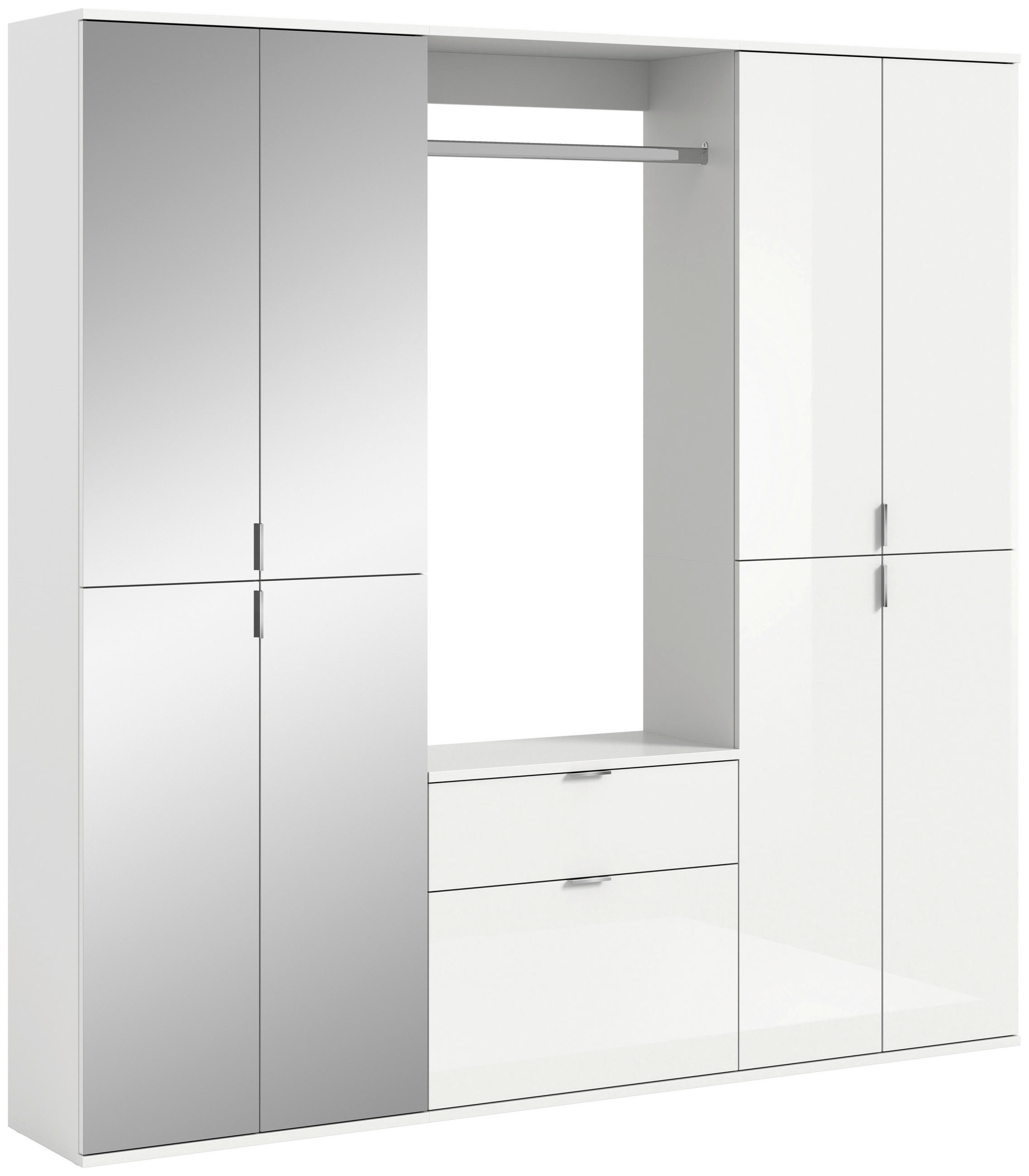 HALLMÖBEL 3 delar i 183/193/34 cm vit högglans 193/183/34 cm