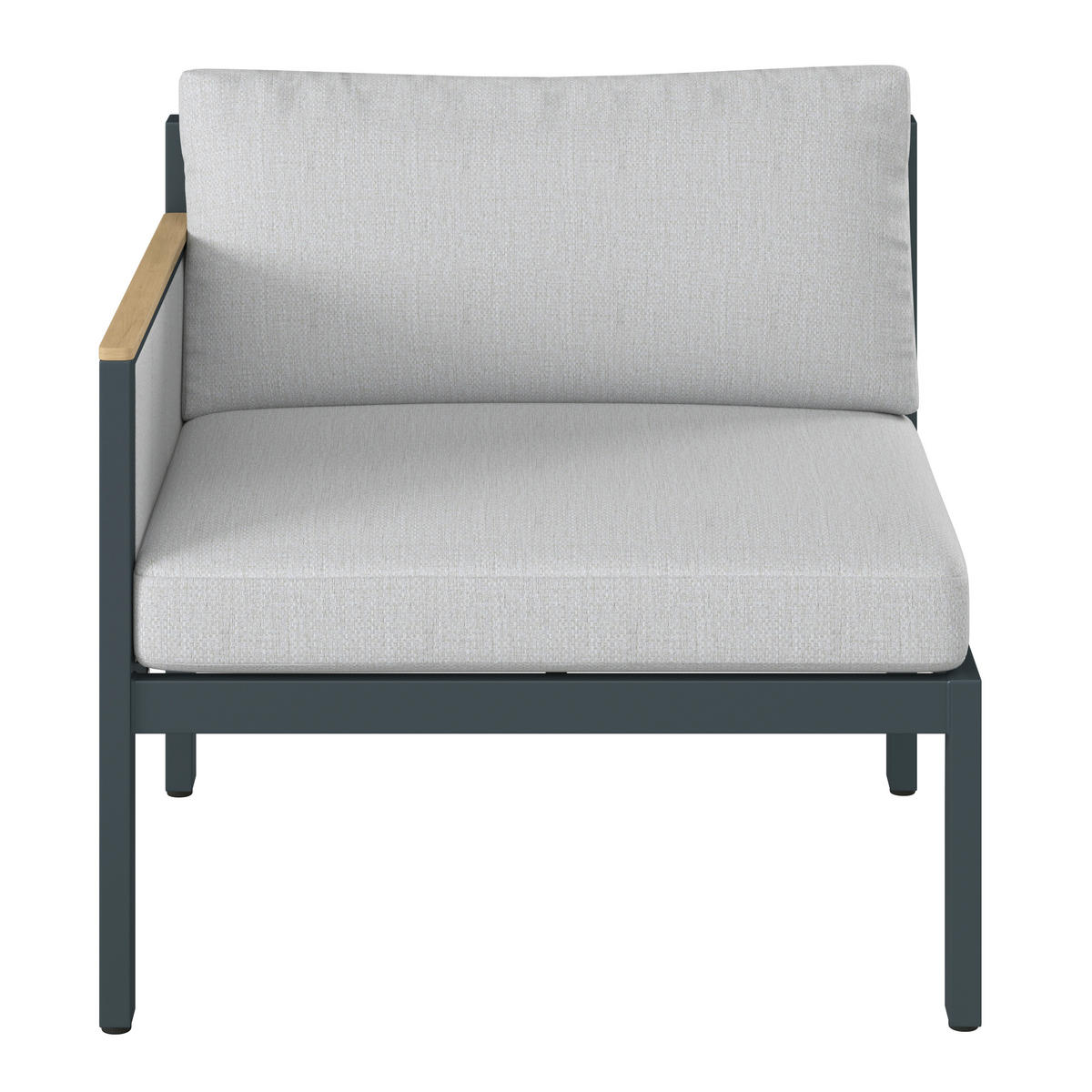 LOUNGEENDTEIL  - Anthrazit/Grau, Design, Holz/Textil (83,5/73/76cm) - Dieter Knoll