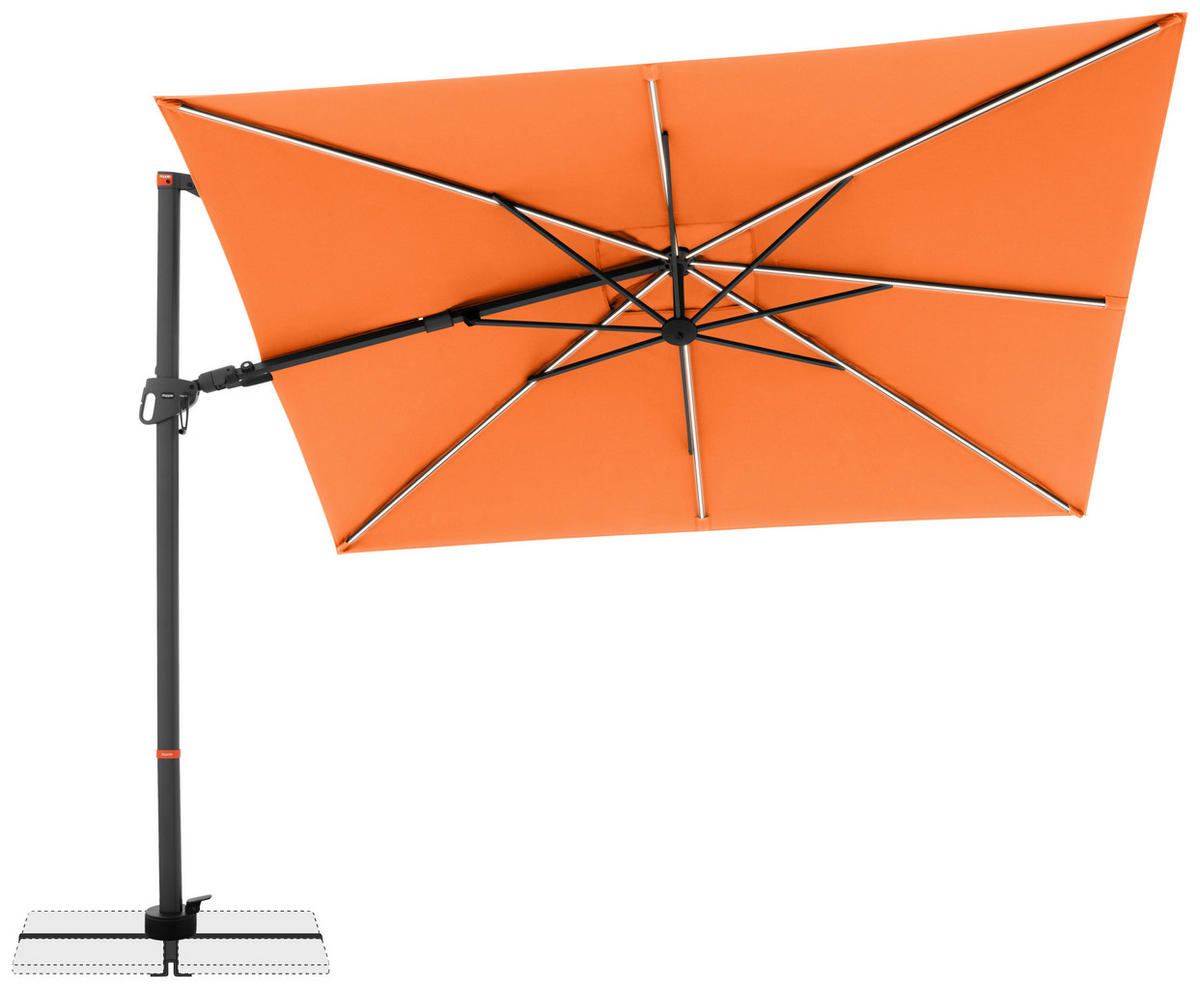 FÜGGŐ NAPERNYŐ  300/220 cm  - narancs/ezüstszínű, Basics, textil/fém (300/220cm) - KNIRPS