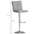 BARHOCKER Lederlook Braun, Edelstahlfarben - Chromfarben/Edelstahlfarben, Design, Textil/Metall (41/96-117/53cm) - Novel