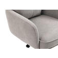 BARHOCKER Cord Taupe Eisen Sitzfläche 360° drehbar, Stoffauswahl, inklusive Armlehnen  - Taupe/Schwarz, Design, Textil/Metall (54/98-120/58cm) - Novel