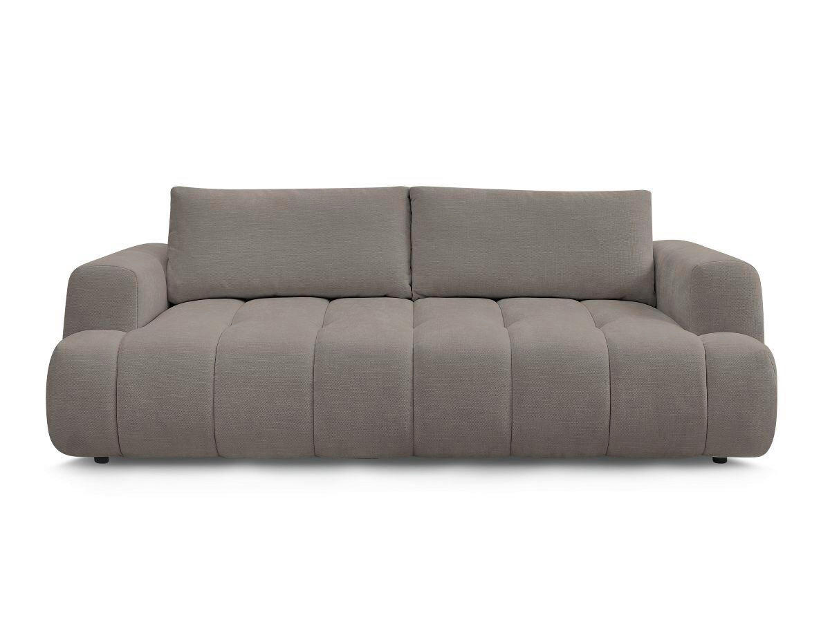 SCHLAFSOFA FUJI Leinenoptik Taupe  inkl.  - Taupe/Schwarz, MODERN, Kunststoff/Textil (251/113/88cm)