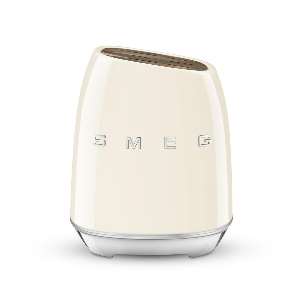MESSERBLOCK 6-teilig  - Creme, Basics, Holz/Kunststoff (13,5/23,2/19cm) - SMEG