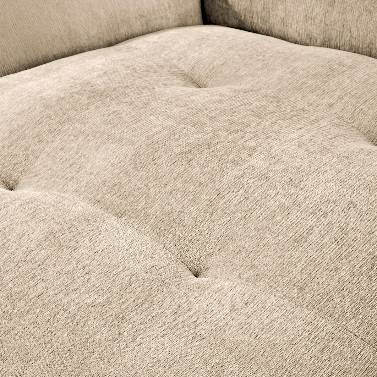 XXL-SESSEL in Chenille Creme  - Creme/Schwarz, Modern, Kunststoff/Textil (182/87/184cm) - Trendmanufaktur