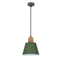PENDELLEUCHTE 17/24/90 cm  - Dunkelgrün/Schwarz, Trend, Metall (17/24/90cm)