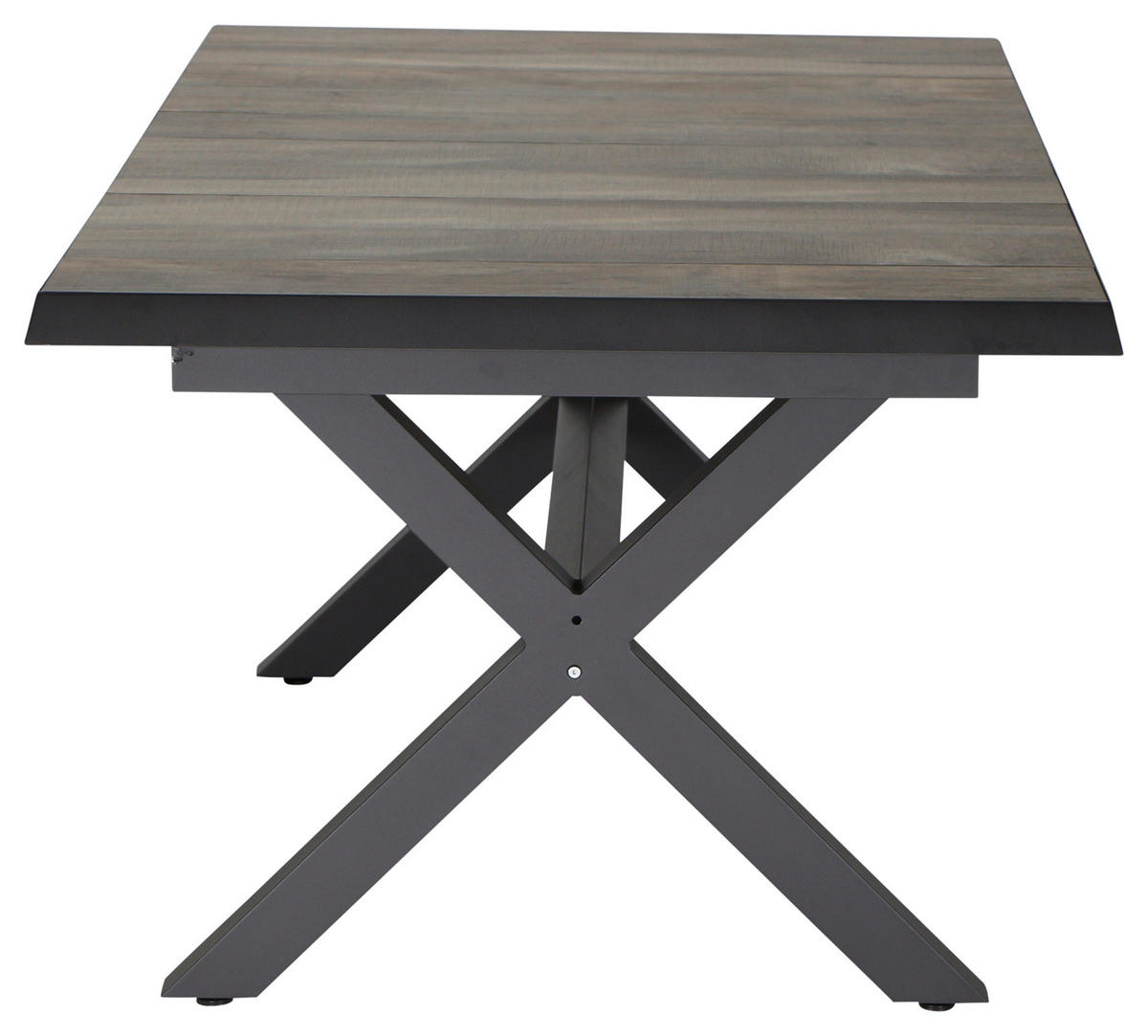GARTENGARNITUR 5-teilig  - Anthrazit/Grau, Basics, Keramik/Kunststoff (100/109/200cm) - Siena Garden