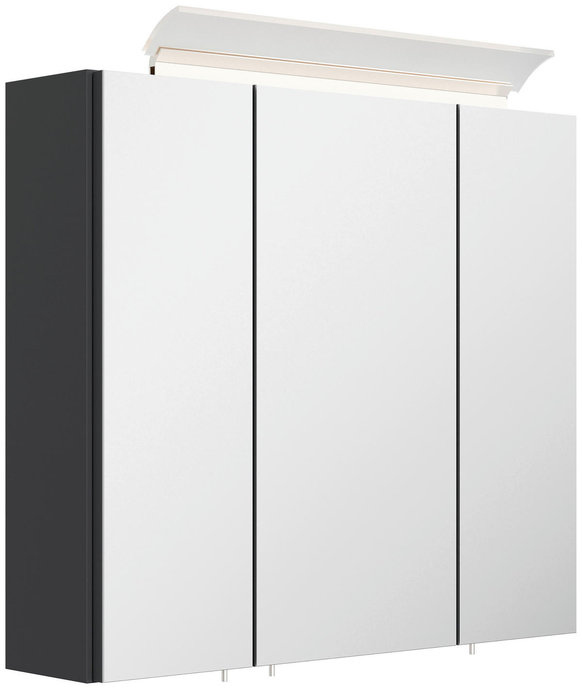 BADEZIMMER 3-teilig  in 170 cm  - Graphitfarben, Trend, Glas/Holzwerkstoff (170cm) - MID.YOU