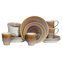 KOMBISERVICE 16-teilig 4 Personen Weiß, Sandfarben Caldera Sand  - Sandfarben/Weiß, Basics, Keramik - Creatable