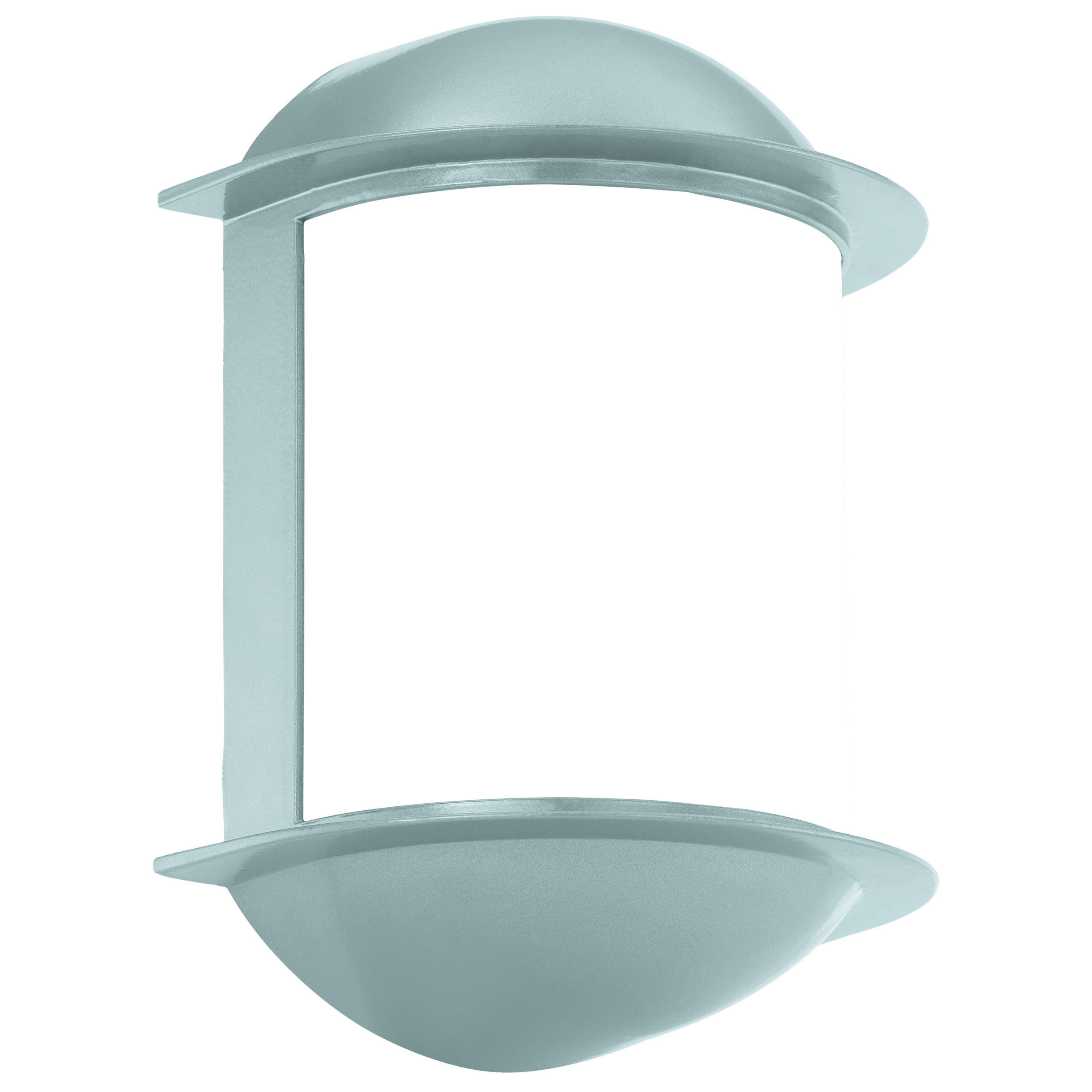 AUßENWANDLEUCHTE 22/15/8 cm   - Silberfarben/Weiß, Design, Kunststoff/Metall (22/15/8cm) - Eglo