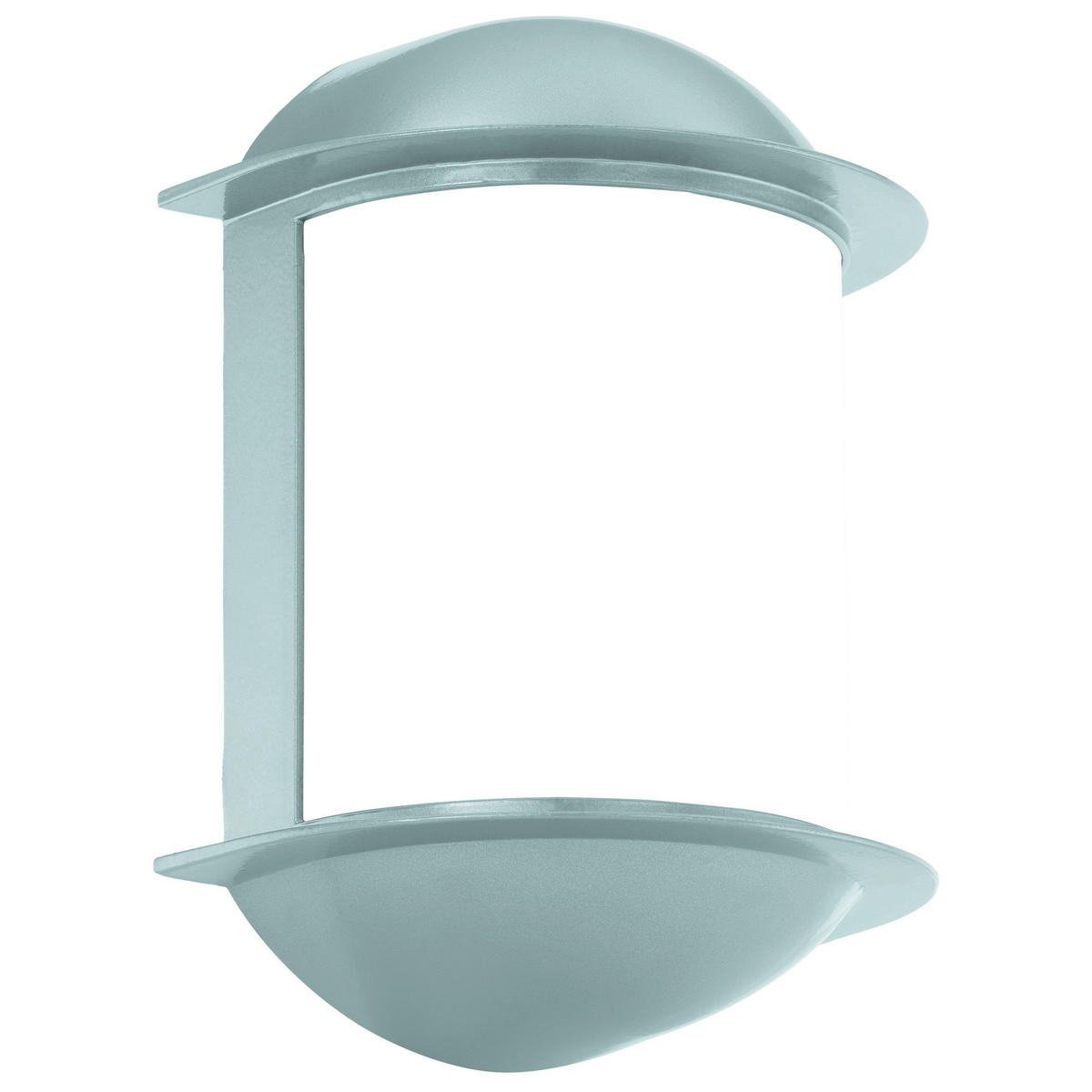 AUßENWANDLEUCHTE 22/15/8 cm   - Silberfarben/Weiß, Design, Kunststoff/Metall (22/15/8cm) - Eglo