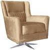 SESSEL Velours Creme    - Chromfarben/Creme, Design, Textil/Metall (70/96/75cm) - Livetastic