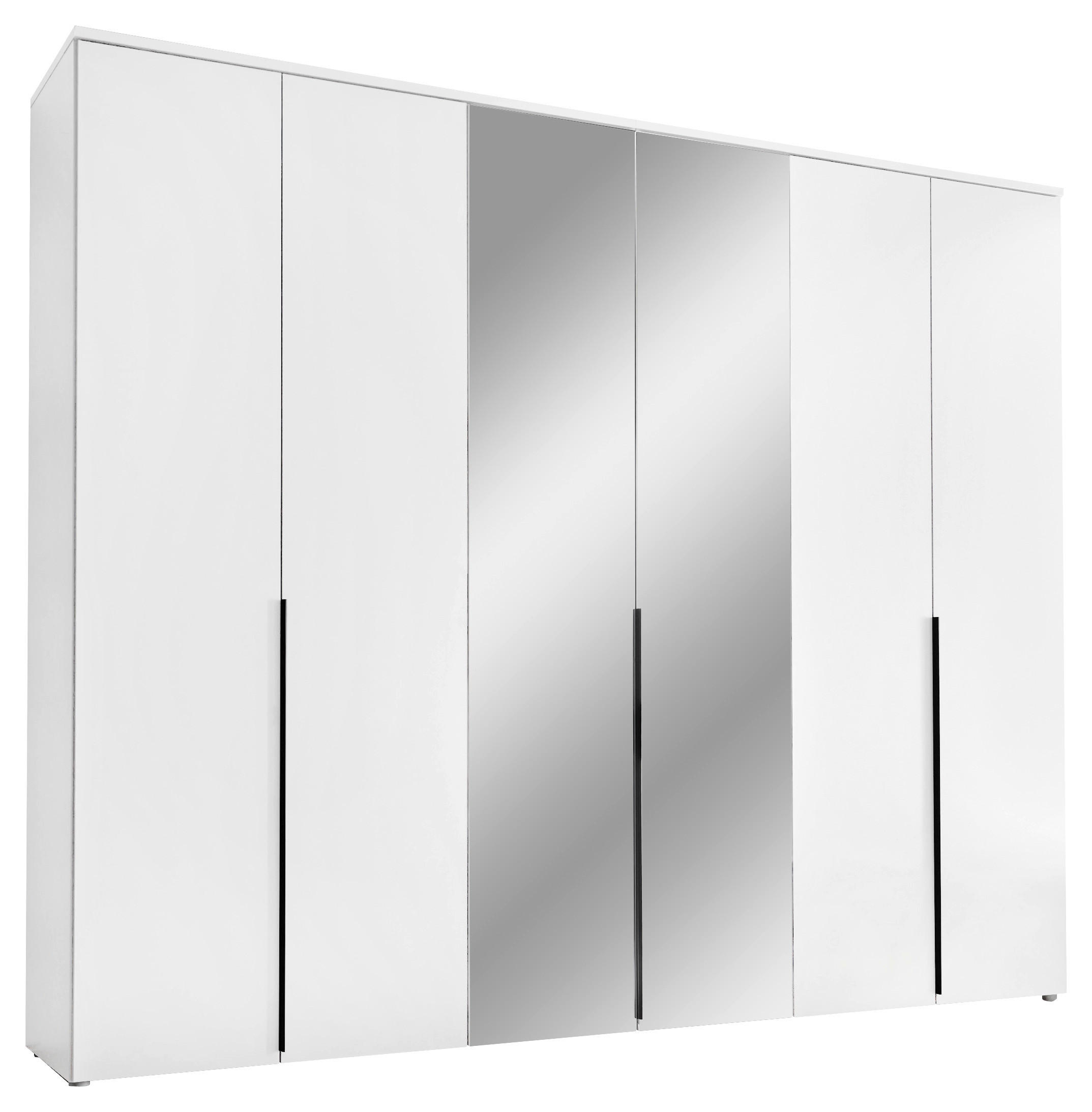 ŠATNÍ SKŘÍŇ S OTOČNÝMI DVEŘMI, bílá, 270/225/52 cm - bílá/černá, Moderní, kompozitní dřevo/plast (270/225/52cm) - Carryhome