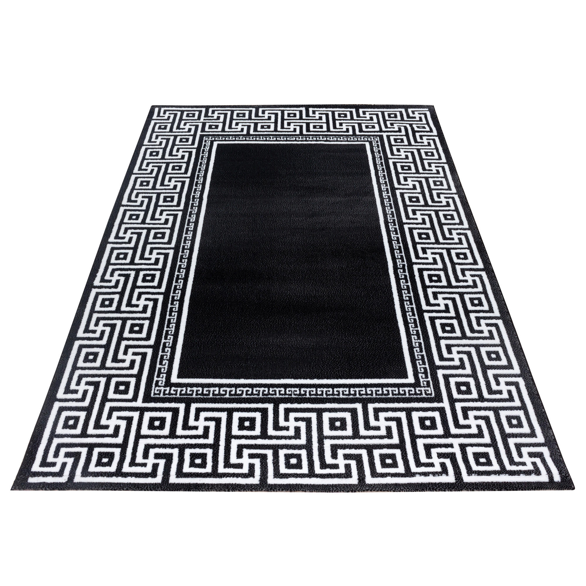 WEBTEPPICH 80/150 cm Parma Schwarz, Weiß  - Schwarz/Weiß, KONVENTIONELL, Textil (80/150cm) - Novel