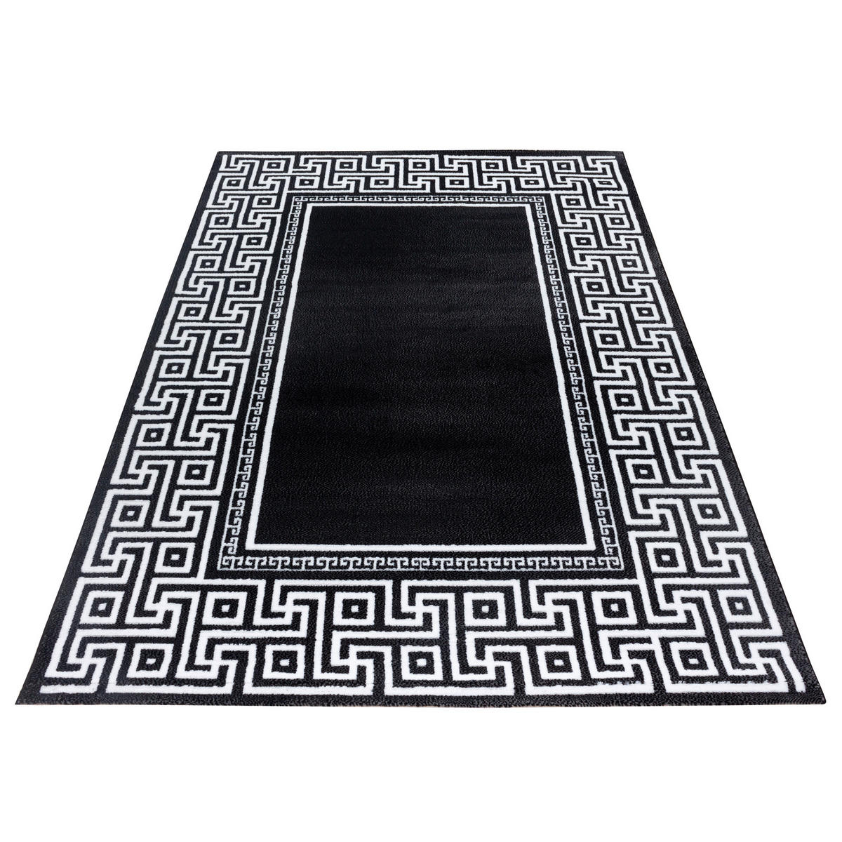 WEBTEPPICH 200/290 cm Parma Schwarz, Weiß  - Schwarz/Weiß, KONVENTIONELL, Textil (200/290cm) - Novel