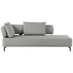 RÉCAMIERE Palio in Flachgewebe Weiß, Hellgrau  - Hellgrau/Schwarz, Design, Textil/Metall (227/89/101cm) - Dieter Knoll