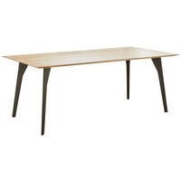 ESSTISCH Asteiche massiv rechteckig Eichefarben  - Eichefarben/Dunkelgrau, Design, Holz/Metall (200/100/77cm) - Musterring