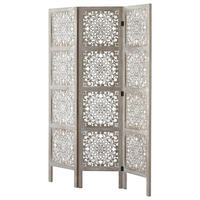 PARAVENT mit 3  Flügel - Braun/Weiß, LIFESTYLE, Holz/Holzwerkstoff (124,5/170/2,3cm) - Landscape
