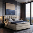 BOXSPRINGBETT 180/200 cm  in Taupe  - Taupe/Schwarz, Trend, Textil/Metall (180/200cm) - Esposa