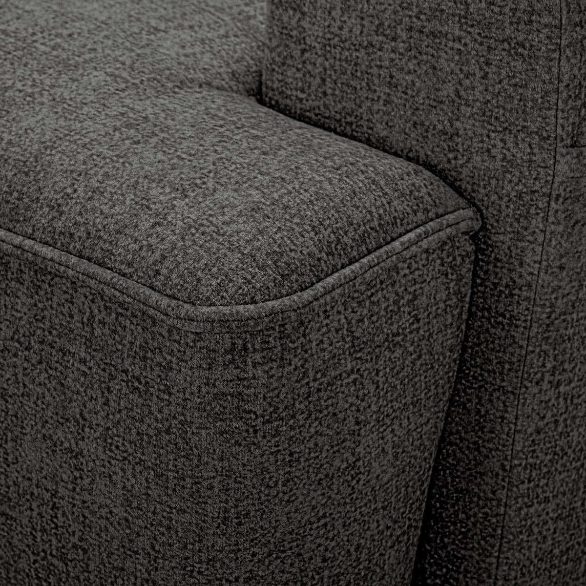 ECKSOFA Anthrazit Mikrofaser  - Anthrazit/Schwarz, KONVENTIONELL, Kunststoff/Textil (169/295cm) - Carryhome