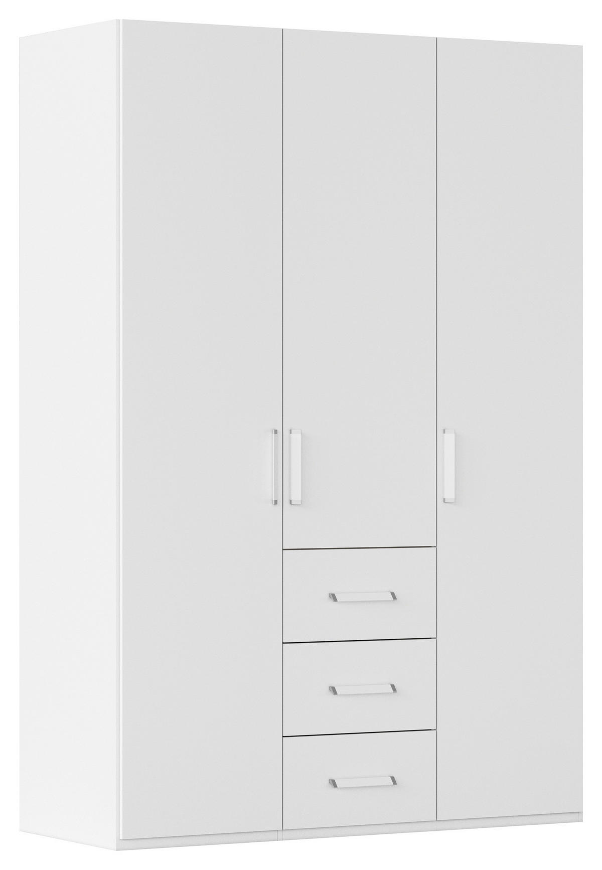 DREHTÜRENSCHRANK 151/223/60 cm 3-türig Weiß  - Weiß, Design, Holzwerkstoff/Kunststoff (151/223/60cm) - Novel