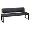 SITZBANK in Holz, Textil Dunkelblau  - Schwarz/Dunkelblau, Design, Holz/Textil (160/85/60cm) - Venda