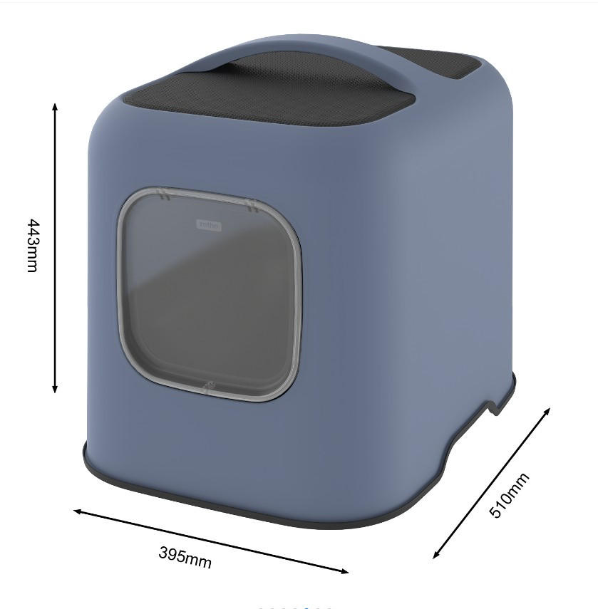 KATZENTOILETTE - Pastellblau, Basics, Kunststoff (39,5/44,3/51cm) - Rotho