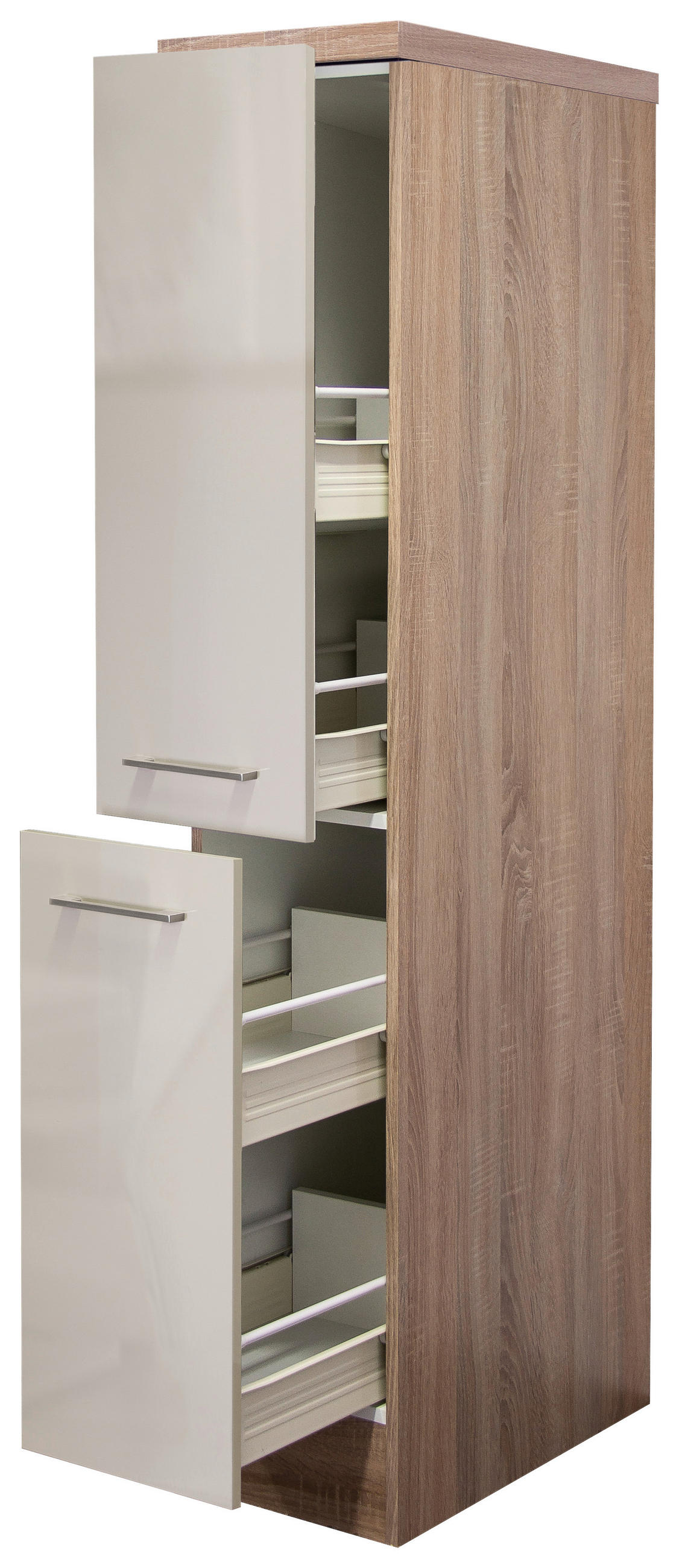 APOTHEKERSCHRANK 30/161,6/60 cm in Kaschmir - Kaschmir/Edelstahlfarben, KONVENTIONELL, Holzwerkstoff/Metall (30/161,6/60cm) - FlexWell