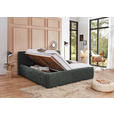 POLSTERBETT 180/200 cm,  in Grün, Bettkasten, Lattenroste,  - Birkefarben/Buchefarben, Design, Holz/Textil (180/200cm) - Xora