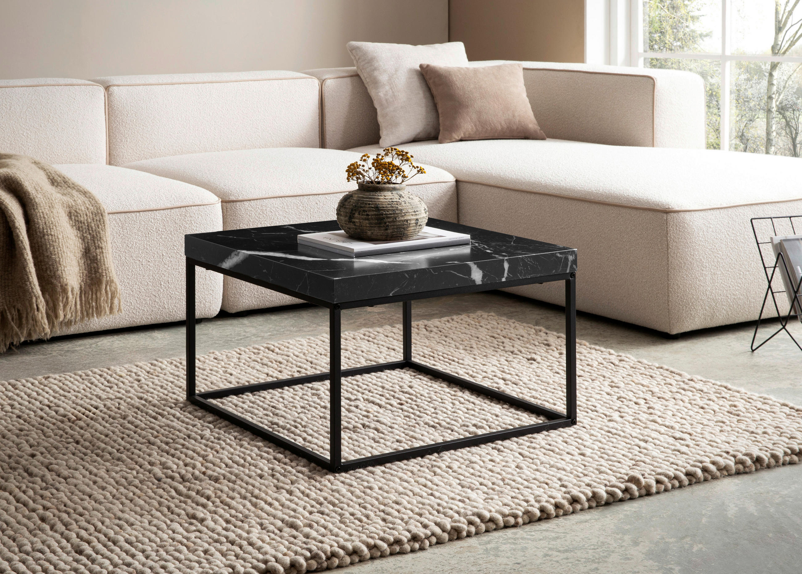 SOFFBORD i trämaterial 60/60/38 cm  - svart, Design, metall/trämaterial (60/60/38cm) - Livetastic