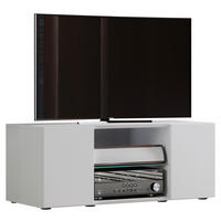 TV-ELEMENT - Schwarz/Weiß, KONVENTIONELL, Glas/Holzwerkstoff (95/40/36cm) - MID.YOU