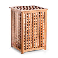 WÄSCHESAMMLER - Naturfarben, Basics, Holz/Textil (40/40/58cm) - Zeller Present