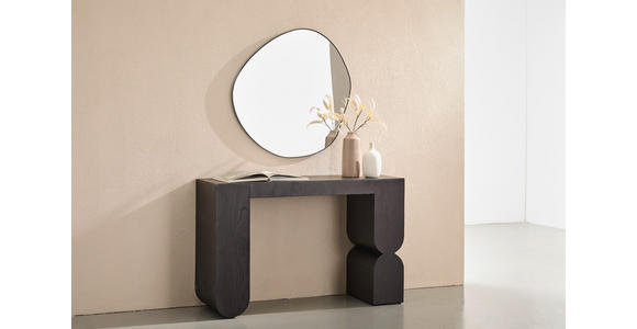WANDSPIEGEL 80/80/1,5 cm    in wellenförmig  - Schwarz, Design, Glas/Metall (80/80/1,5cm) - Xora