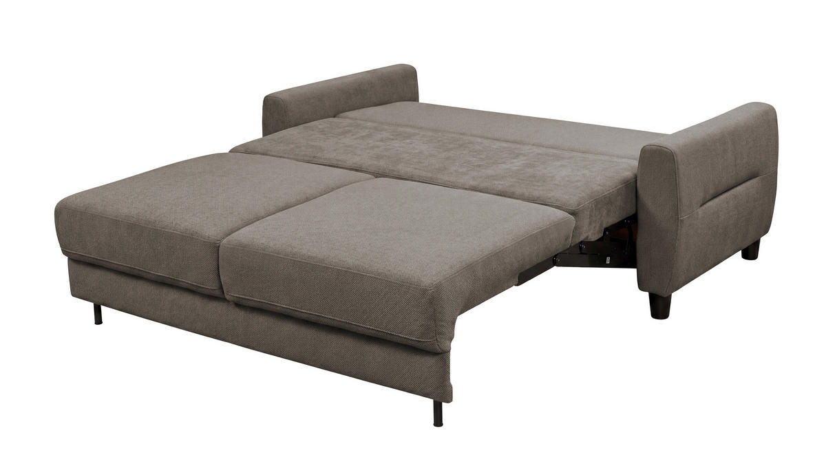 SCHLAFSOFA RIO in Webstoff Greige  - Greige/Schwarz, MODERN, Holz/Textil (192/83/99cm) - MID.YOU