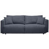 SCHLAFSOFA in Cord Grau  - Schwarz/Grau, Design, Kunststoff/Textil (250/92/105cm) - Carryhome