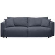 SCHLAFSOFA Cord Grau  - Schwarz/Grau, Design, Kunststoff/Textil (250/92/105cm) - Carryhome