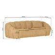 BIGSOFA in Chenille Hellgrau  - Hellgrau/Schwarz, KONVENTIONELL, Kunststoff/Textil (248/78/112cm) - Carryhome